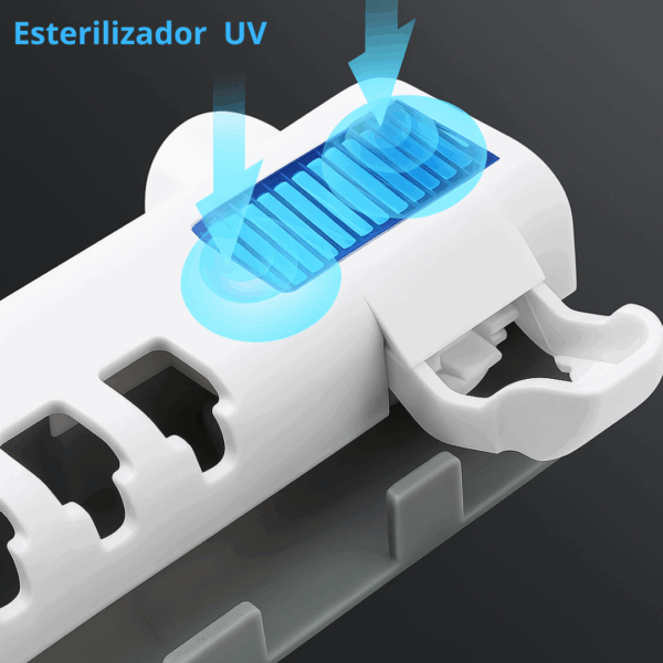 2 Esterilizador UV y dispensador de cepillos de dientes