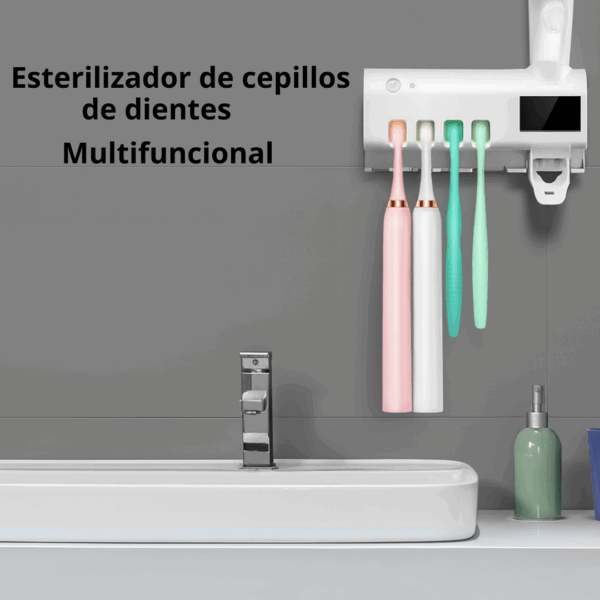 Esterilizador de cepillos Esterilizador UV y dispensador de cepillos de dientes