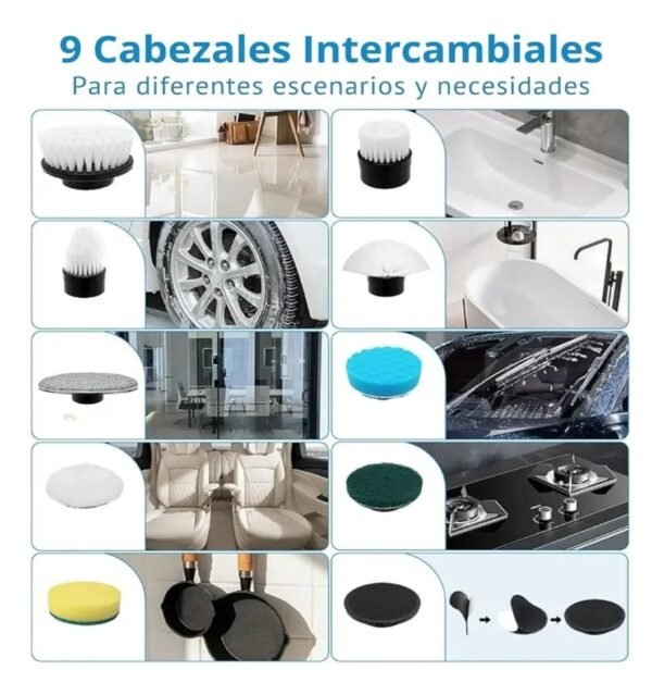 Cepillo eléctrico de limpieza 9 en 1